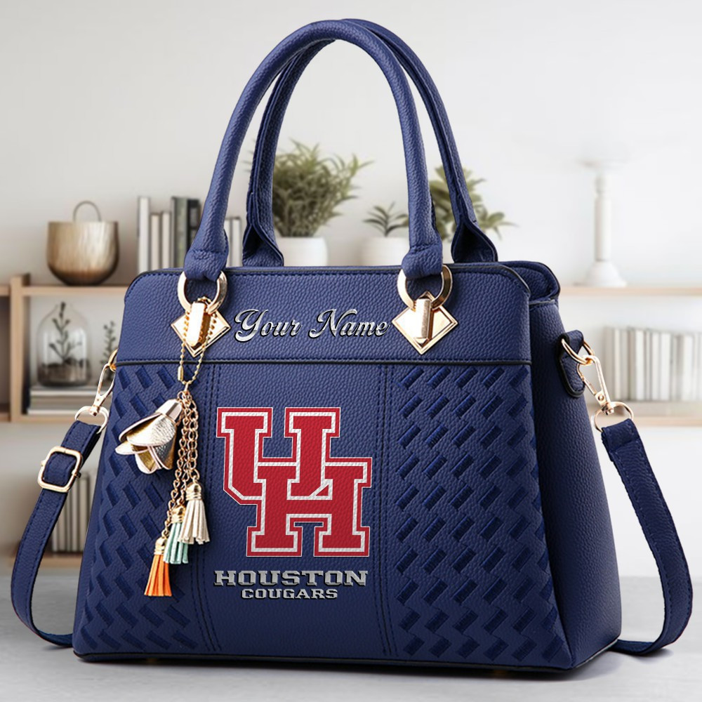Illinois Fighting Illini Logo Crossbody Zip Hand Bag With Tassel Custom Name For Women - Image 2