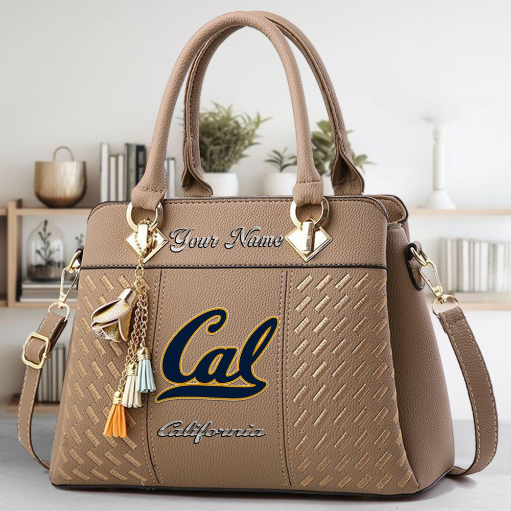 California Golden Bears Logo Crossbody Zip Hand Bag With Tassel Custom Name For Women - Image 3