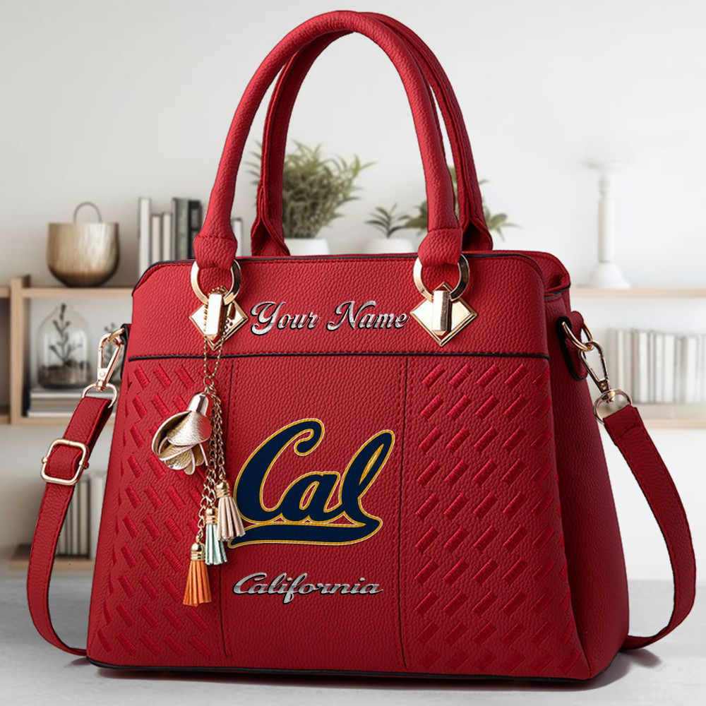 California Golden Bears Logo Crossbody Zip Hand Bag With Tassel Custom Name For Women - Image 6