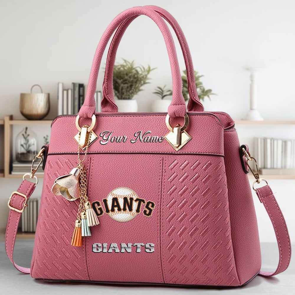 San Francisco Giants Logo Crossbody Zip Hand Bag With Tassel Custom Name For Women - Image 5