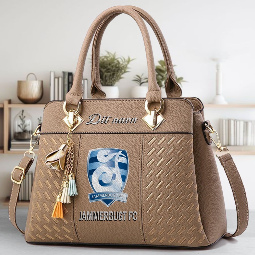 Jammerbugt FC Logo Crossbody Zip Hand Bag With Tassel Custom Name For Women - Image 3