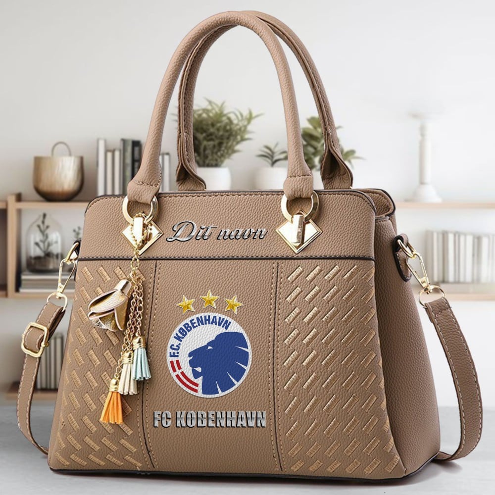 F.C. Kobenhavn Logo Crossbody Zip Hand Bag With Tassel Custom Name For Women - Image 3