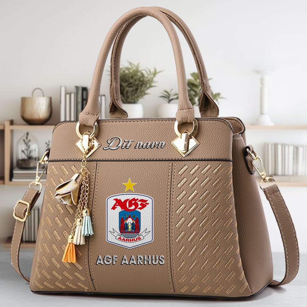 AGF Aarhus Logo Crossbody Zip Hand Bag With Tassel Custom Name For Women - Image 3