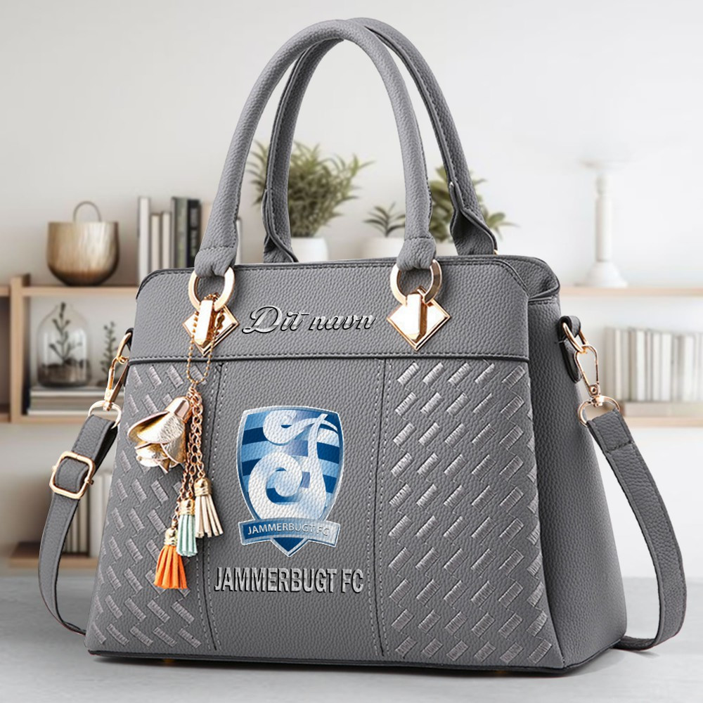Jammerbugt FC Logo Crossbody Zip Hand Bag With Tassel Custom Name For Women - Image 4