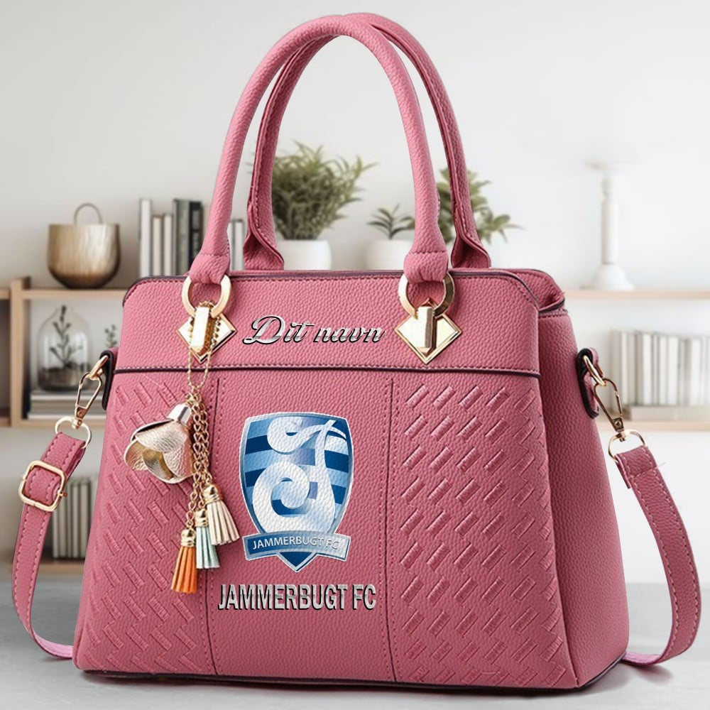 Jammerbugt FC Logo Crossbody Zip Hand Bag With Tassel Custom Name For Women - Image 5