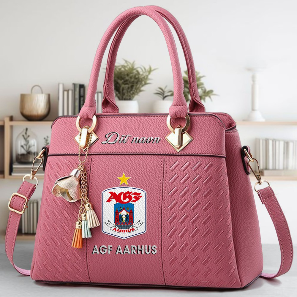 AGF Aarhus Logo Crossbody Zip Hand Bag With Tassel Custom Name For Women - Image 5