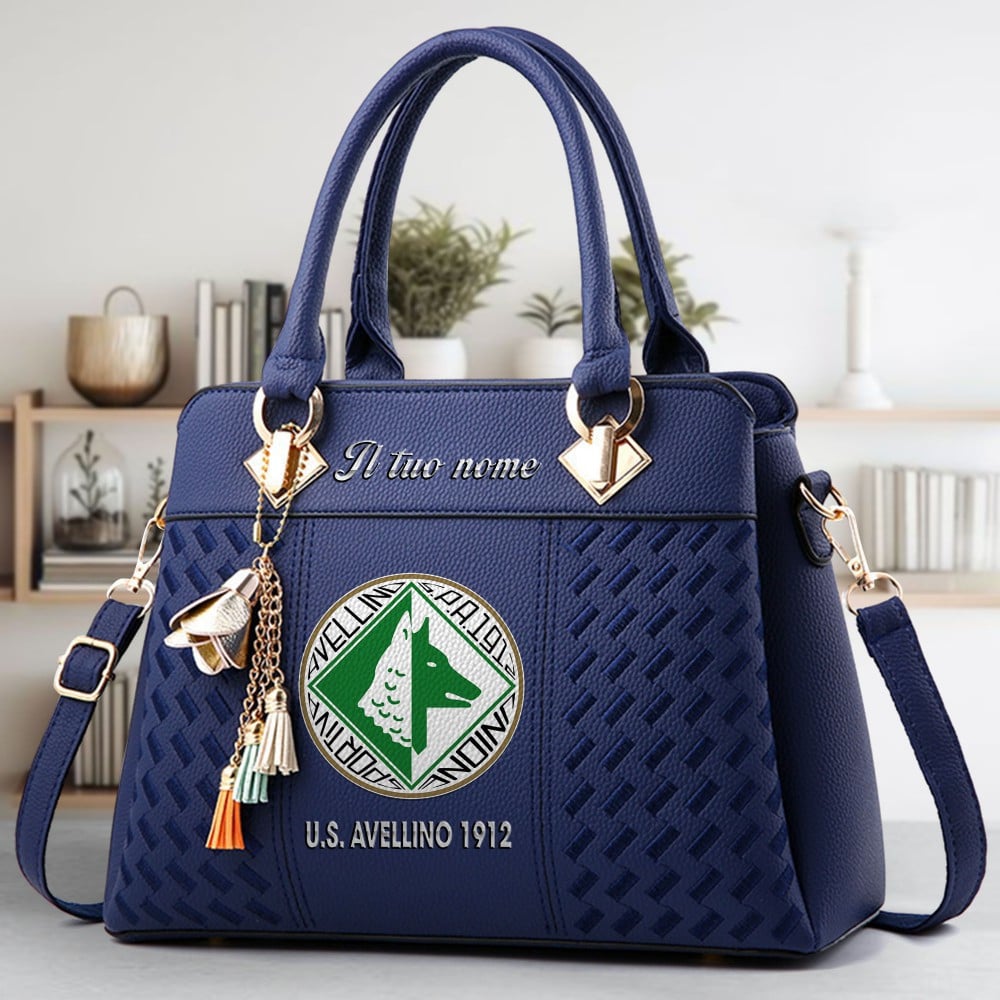 U.S. Avellino 1912 Logo Crossbody Zip Hand Bag With Tassel Custom Name For Women - Image 2
