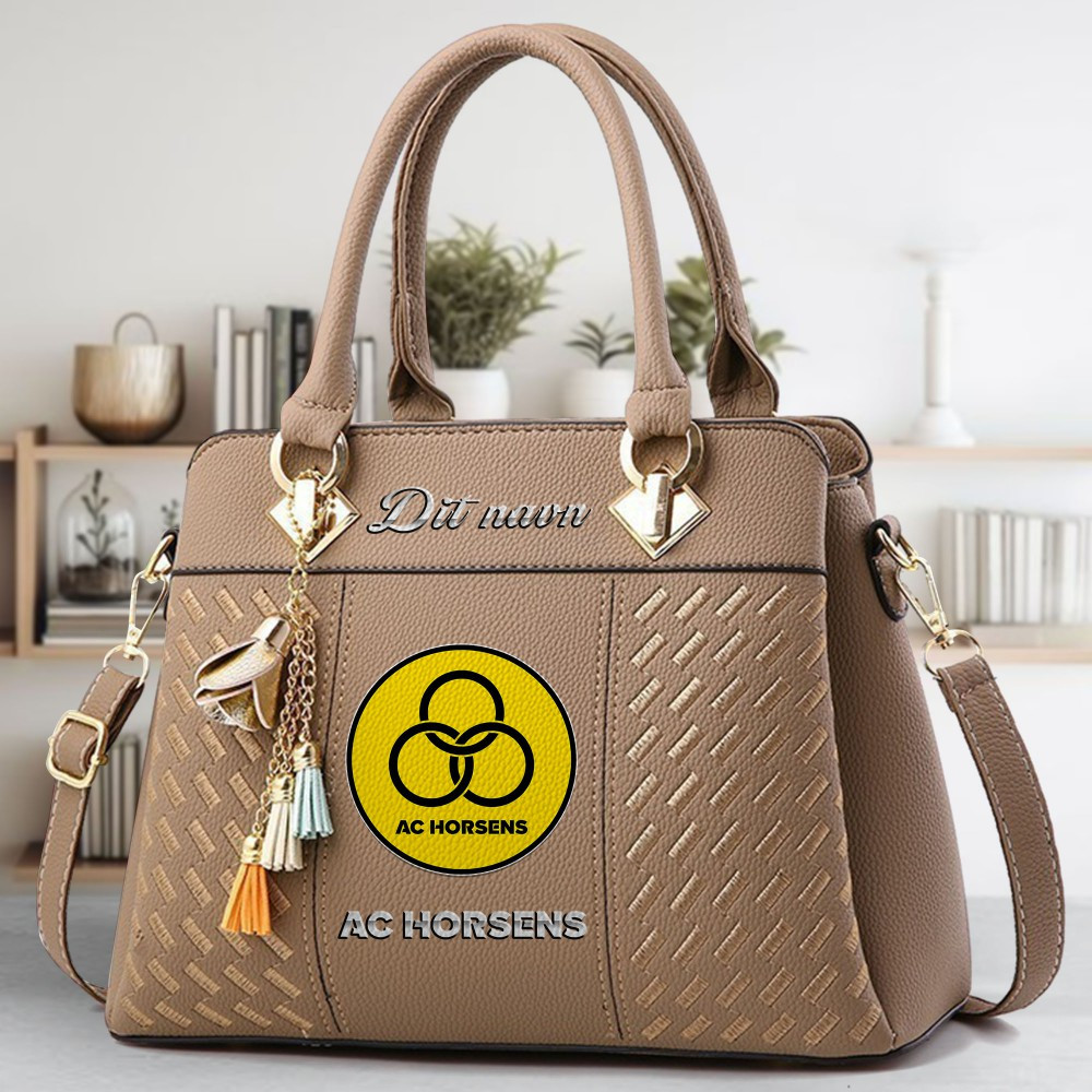AC Horsens Logo Crossbody Zip Hand Bag With Tassel Custom Name For Women - Image 3