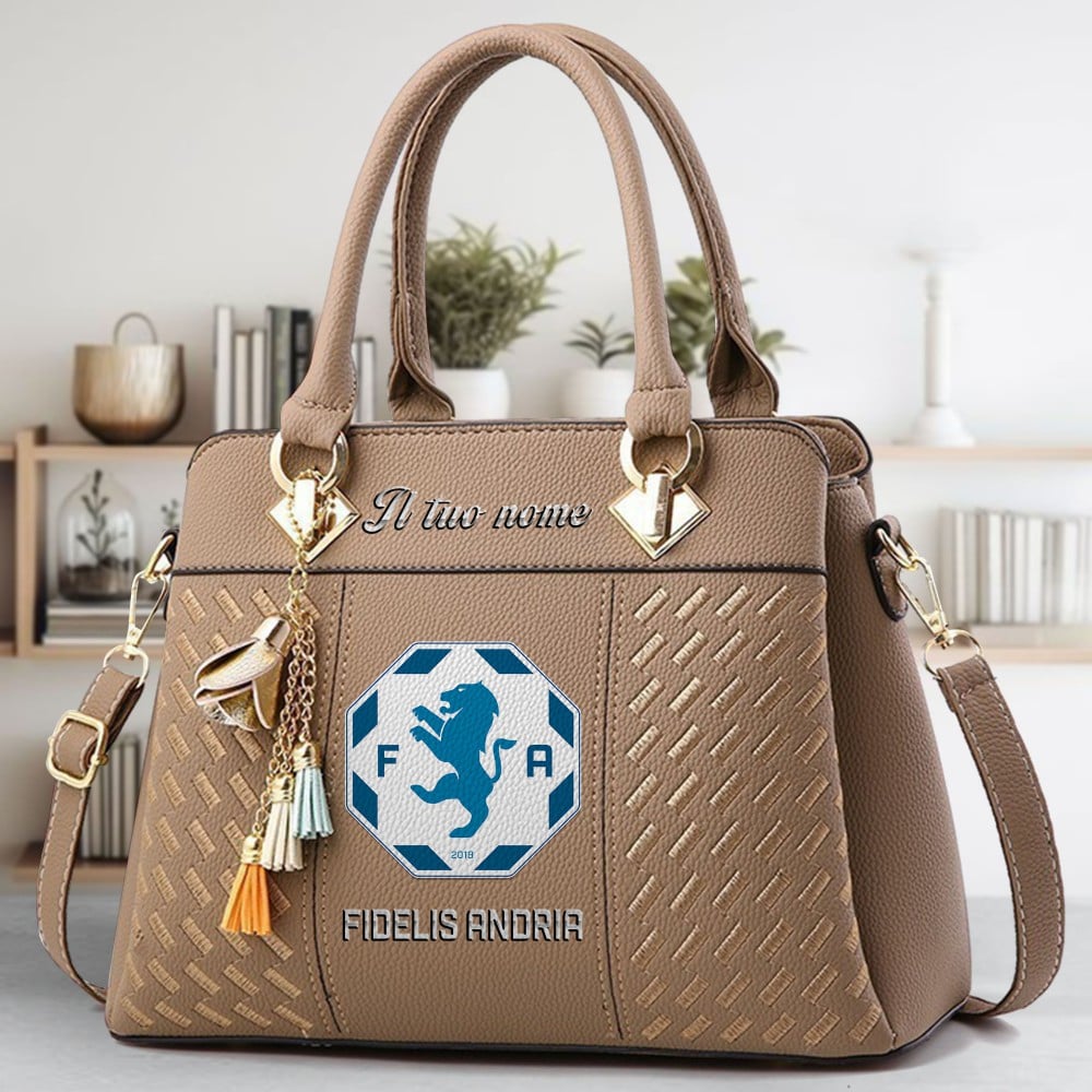 Fidelis Andria 2018 Logo Crossbody Zip Hand Bag With Tassel Custom Name For Women - Image 3