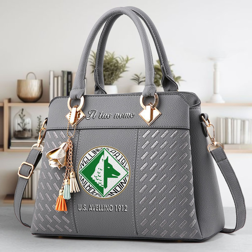 U.S. Avellino 1912 Logo Crossbody Zip Hand Bag With Tassel Custom Name For Women - Image 4
