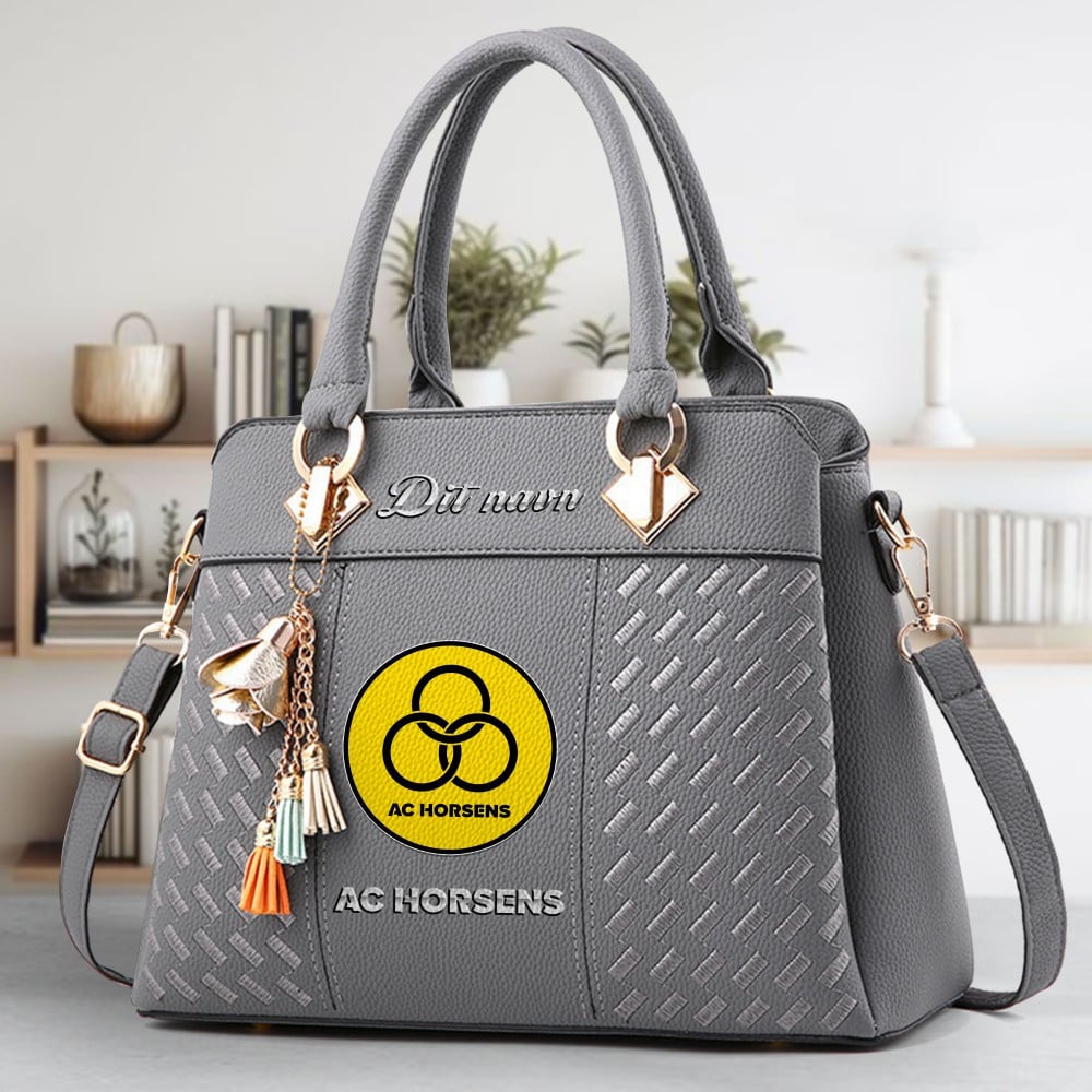 AC Horsens Logo Crossbody Zip Hand Bag With Tassel Custom Name For Women - Image 4