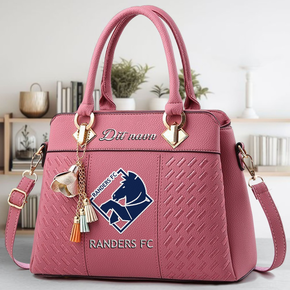Randers FC Logo Crossbody Zip Hand Bag With Tassel Custom Name For Women - Image 5