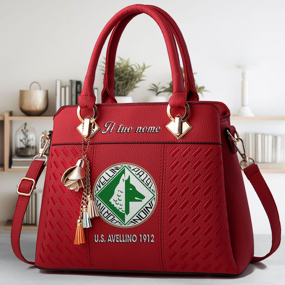 U.S. Avellino 1912 Logo Crossbody Zip Hand Bag With Tassel Custom Name For Women - Image 6