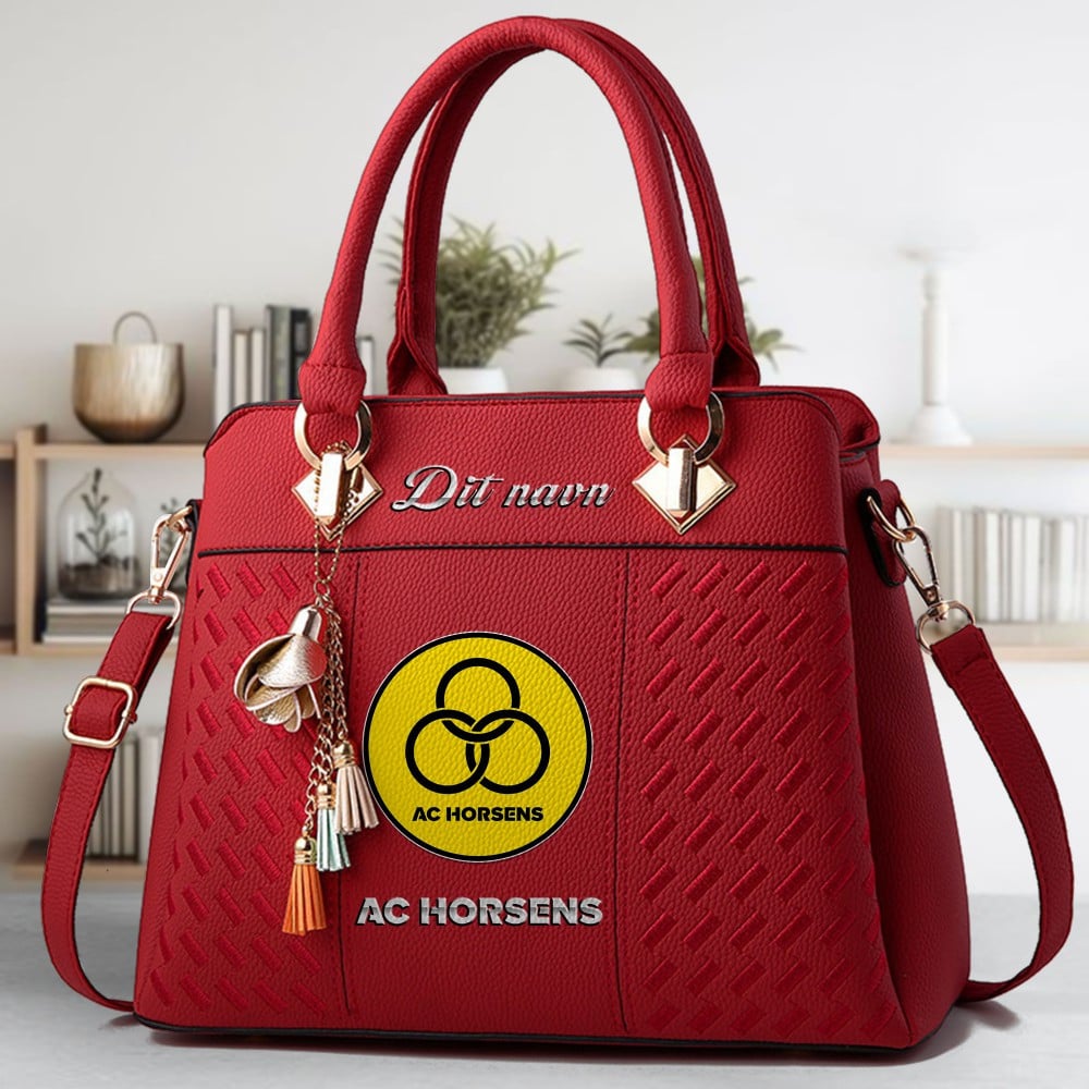 AC Horsens Logo Crossbody Zip Hand Bag With Tassel Custom Name For Women - Image 6