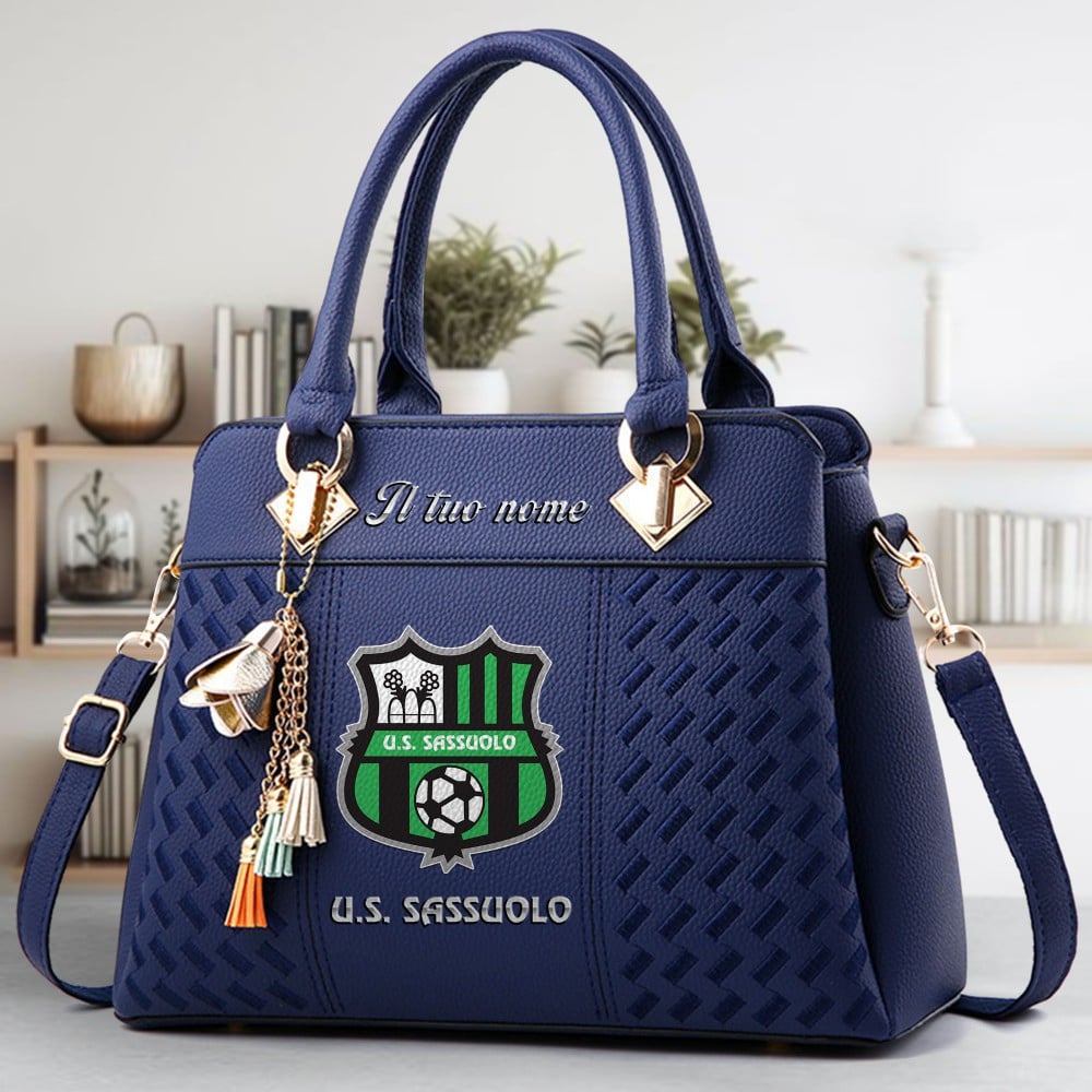 U.S. Sassuolo Logo Crossbody Zip Hand Bag With Tassel Custom Name For Women - Image 2