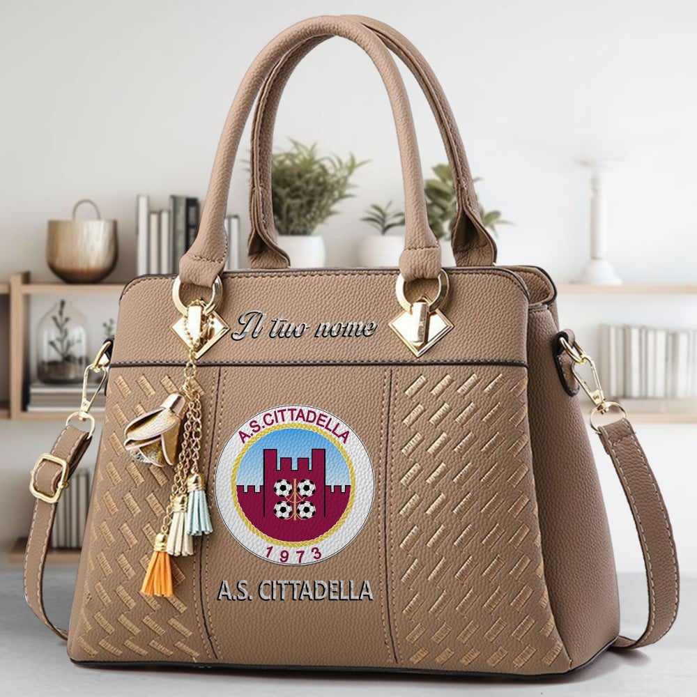 A.S. Cittadella 1973 Logo Crossbody Zip Hand Bag With Tassel Custom Name For Women - Image 3