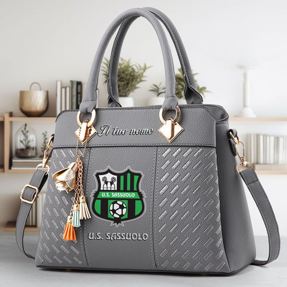 U.S. Sassuolo Logo Crossbody Zip Hand Bag With Tassel Custom Name For Women - Image 4