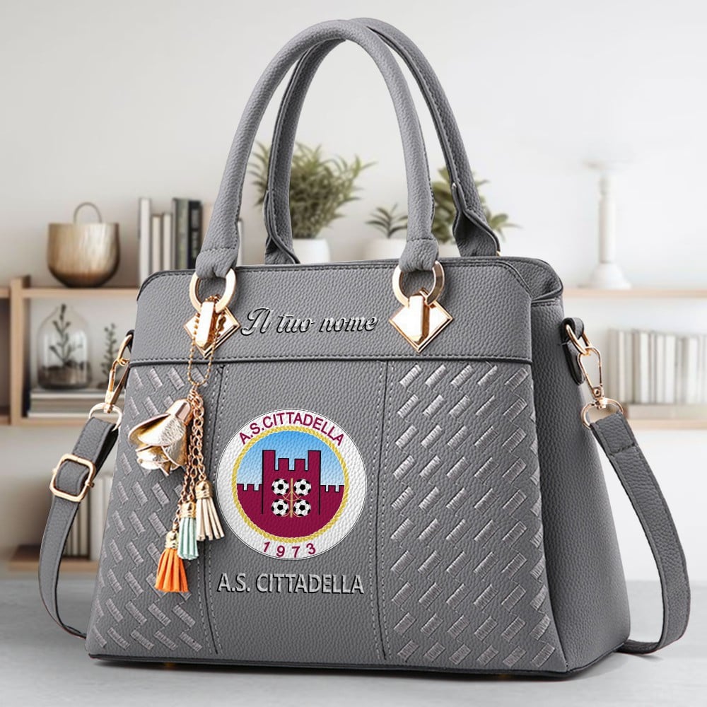 A.S. Cittadella 1973 Logo Crossbody Zip Hand Bag With Tassel Custom Name For Women - Image 4