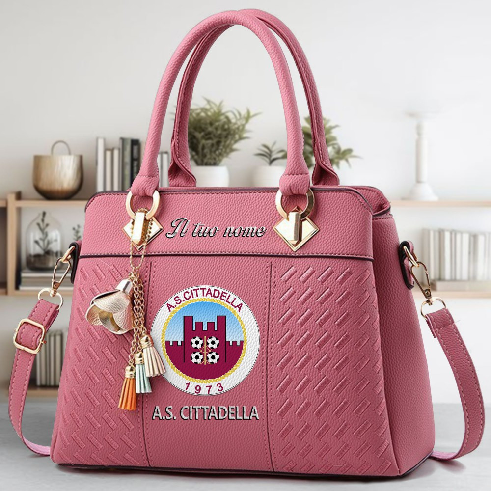A.S. Cittadella 1973 Logo Crossbody Zip Hand Bag With Tassel Custom Name For Women - Image 5