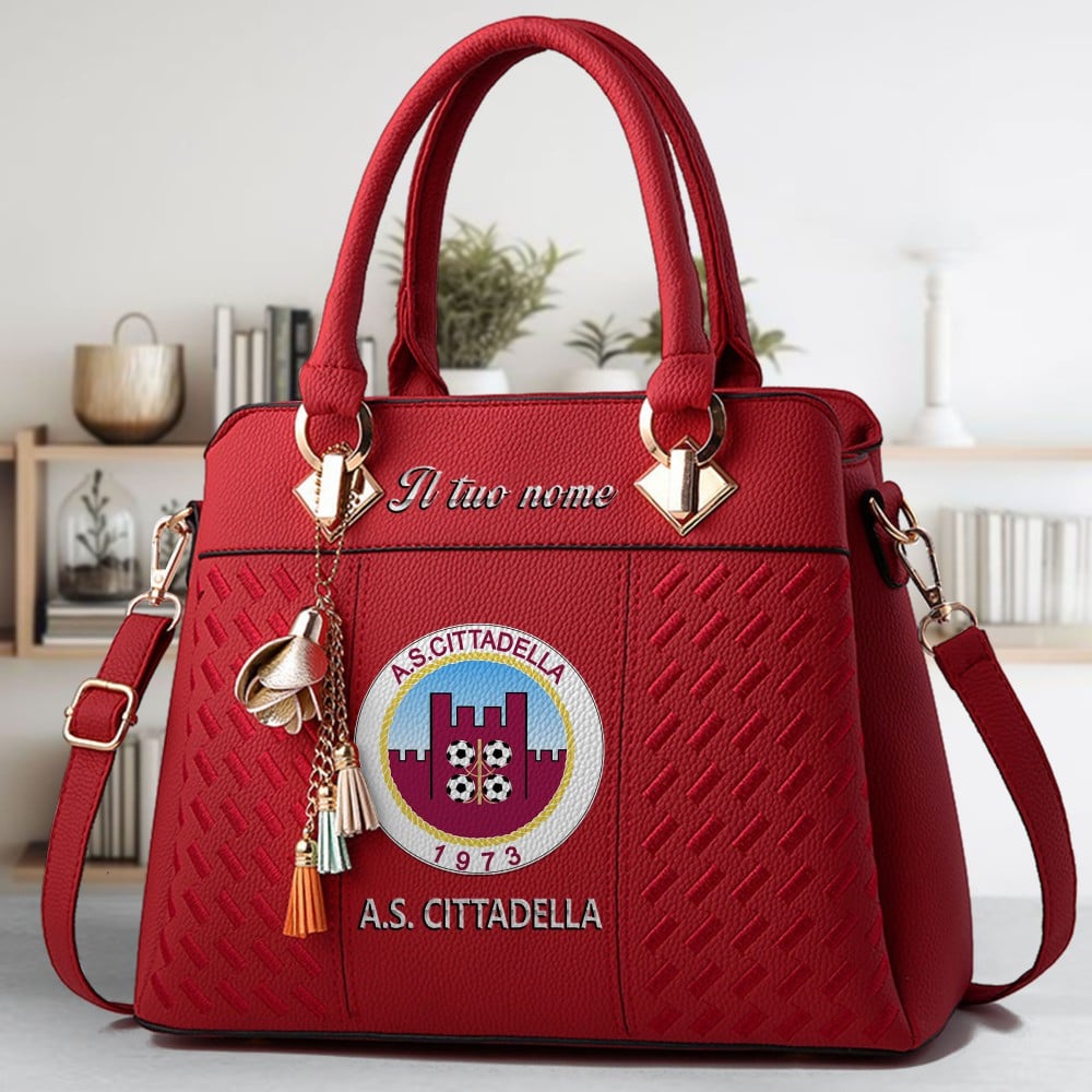 A.S. Cittadella 1973 Logo Crossbody Zip Hand Bag With Tassel Custom Name For Women - Image 6