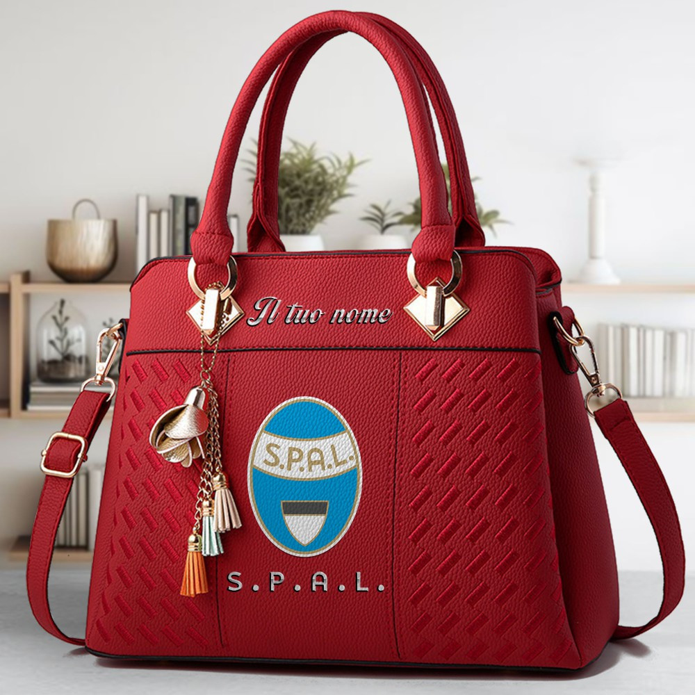 Spal 2013 Logo Crossbody Zip Hand Bag With Tassel Custom Name For Women - Image 6