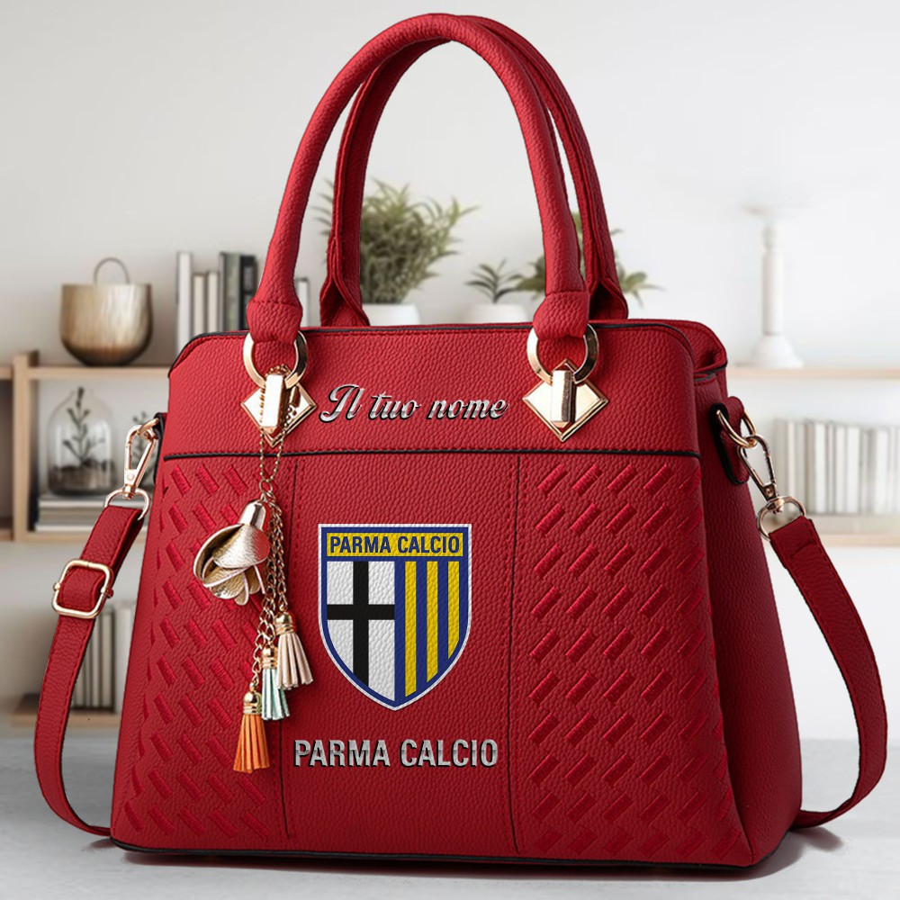 Parma Calcio 1913 Logo Crossbody Zip Hand Bag With Tassel Custom Name For Women - Image 6