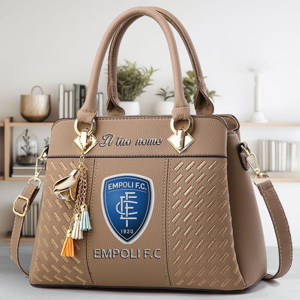 Empoli FC Logo Crossbody Zip Hand Bag With Tassel Custom Name For Women - Image 3
