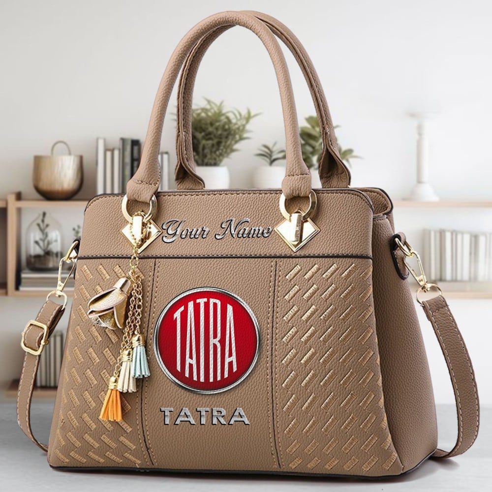 Tatra Logo Crossbody Zip Hand Bag With Tassel Custom Name For Women - Image 3