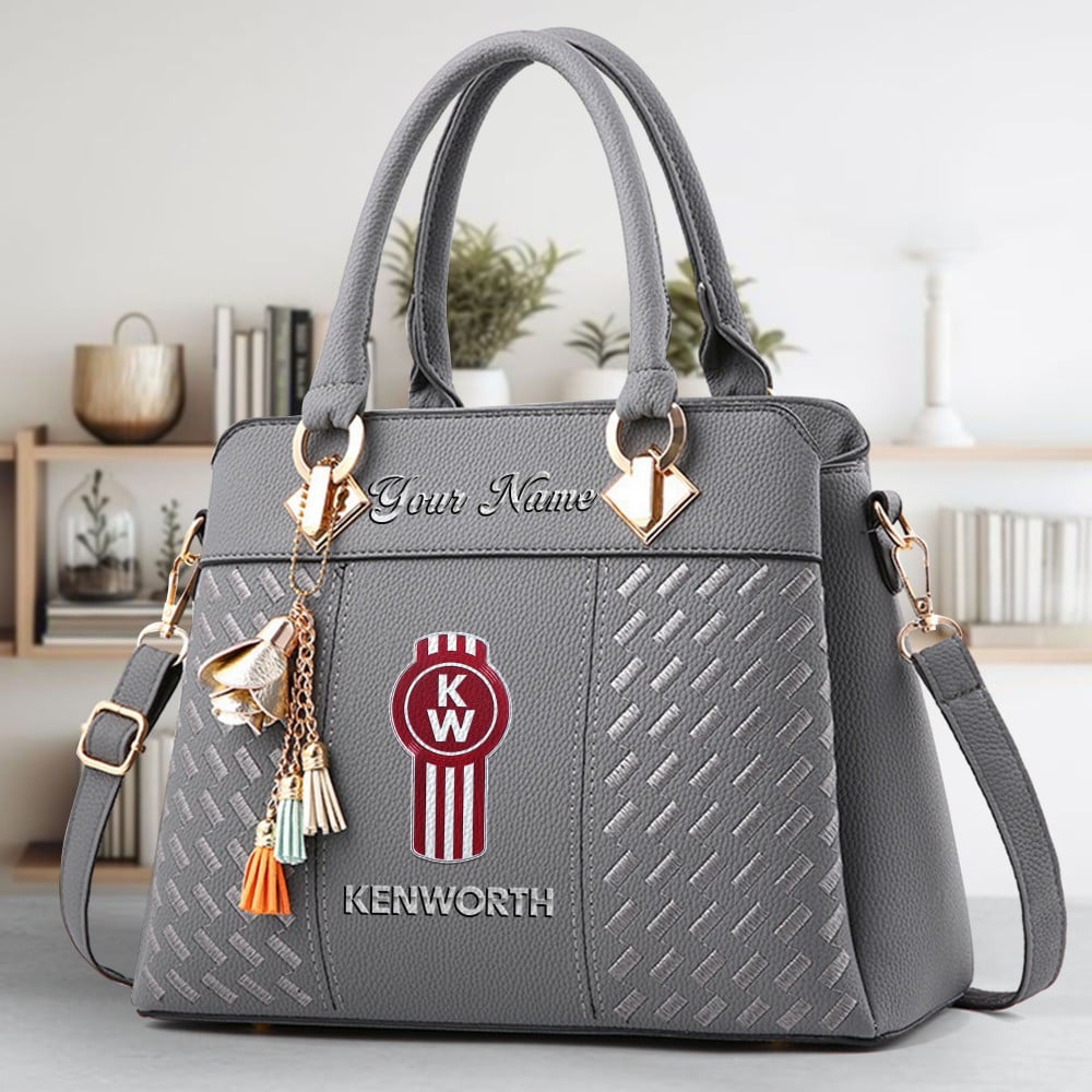 Kenworth Logo Crossbody Zip Hand Bag With Tassel Custom Name For Women - Image 4