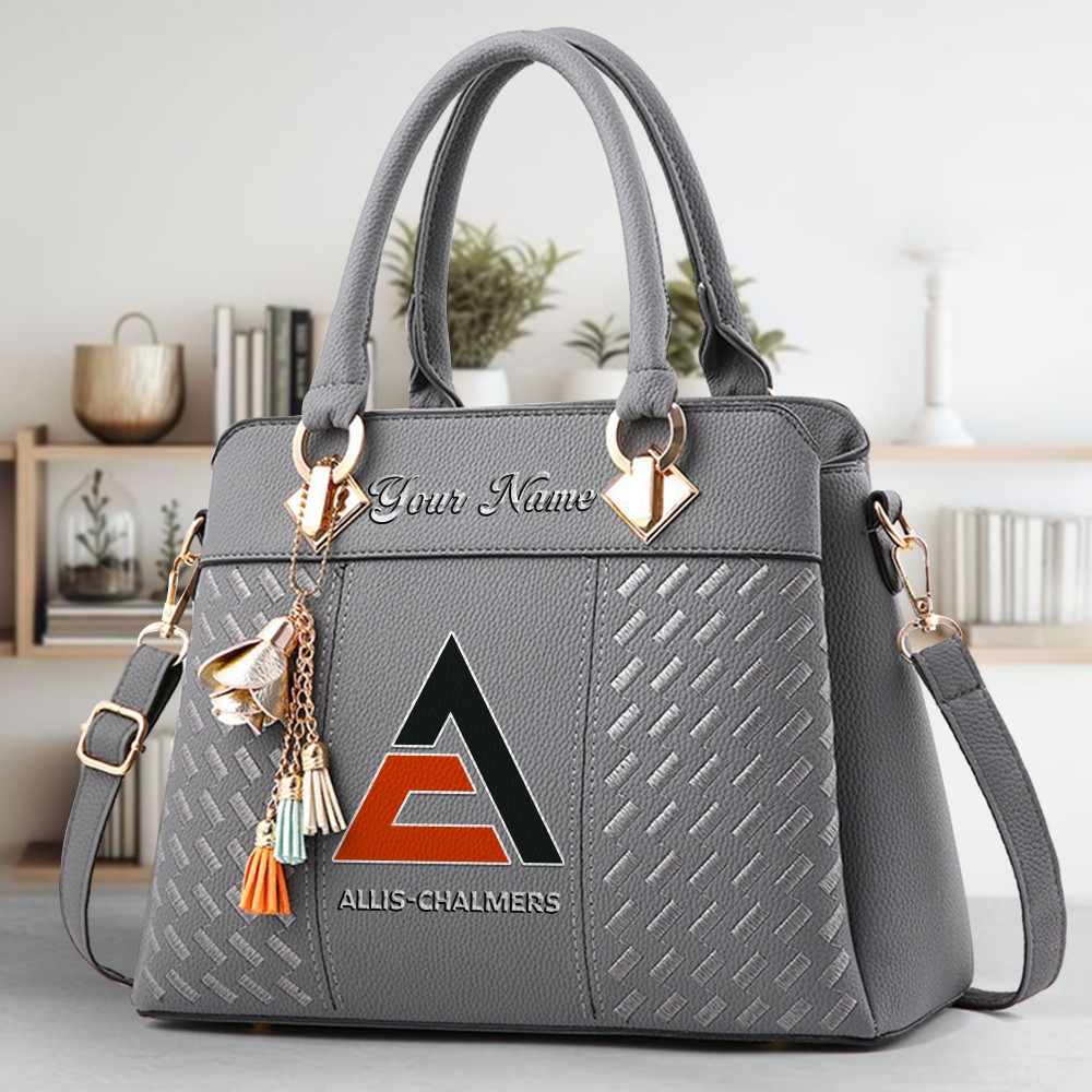 Allis Chalmers Logo Crossbody Zip Hand Bag With Tassel Custom Name For Women - Image 4