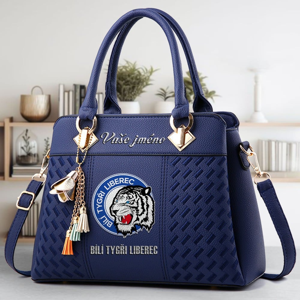 HC Bala Tygri Liberec Logo Crossbody Zip Hand Bag With Tassel Custom Name For Women - Image 2