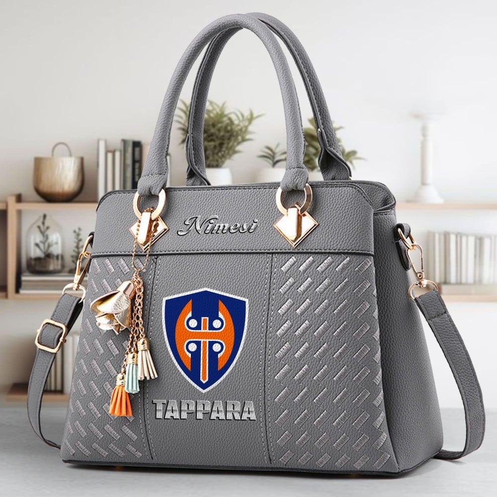 Tappara Logo Crossbody Zip Hand Bag With Tassel Custom Name For Women - Image 4