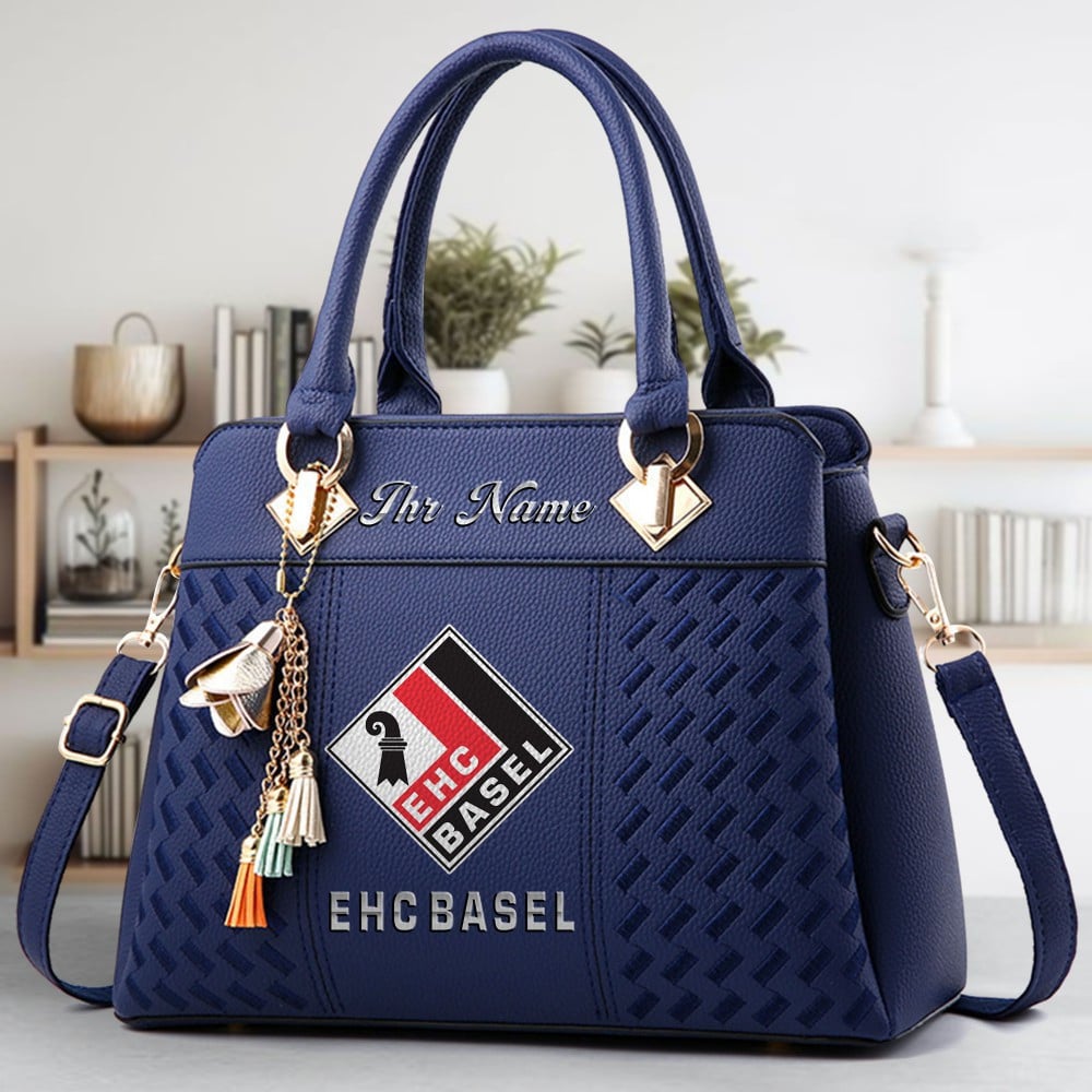 EHC Basel Logo Crossbody Zip Hand Bag With Tassel Custom Name For Women - Image 2
