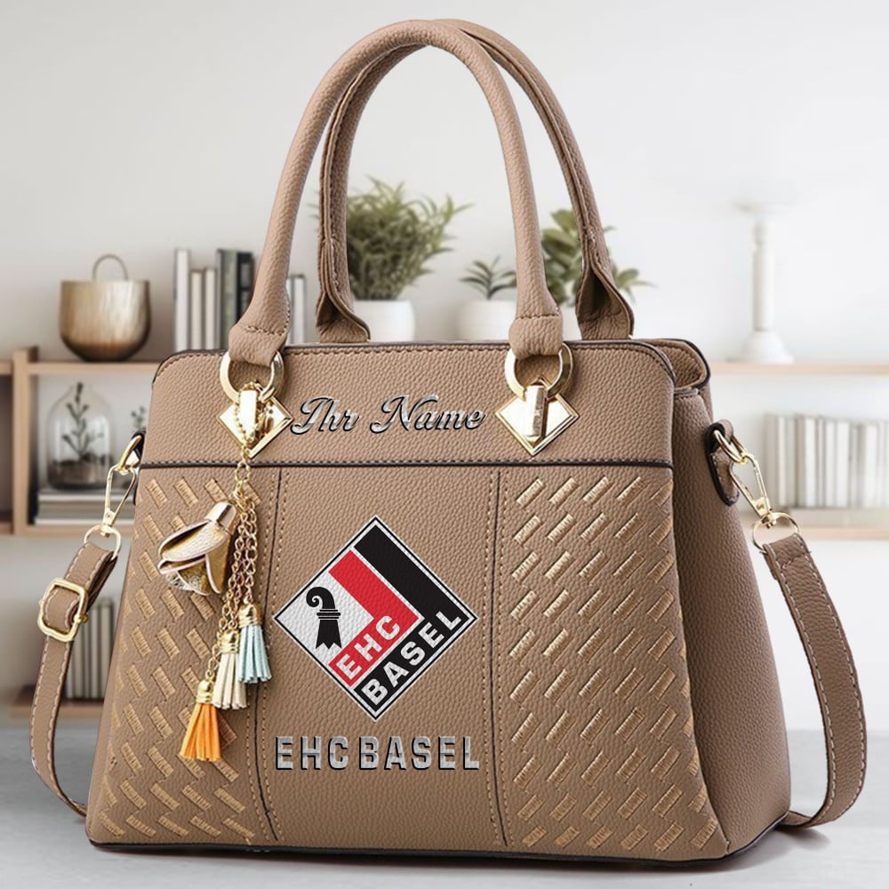 EHC Basel Logo Crossbody Zip Hand Bag With Tassel Custom Name For Women - Image 3