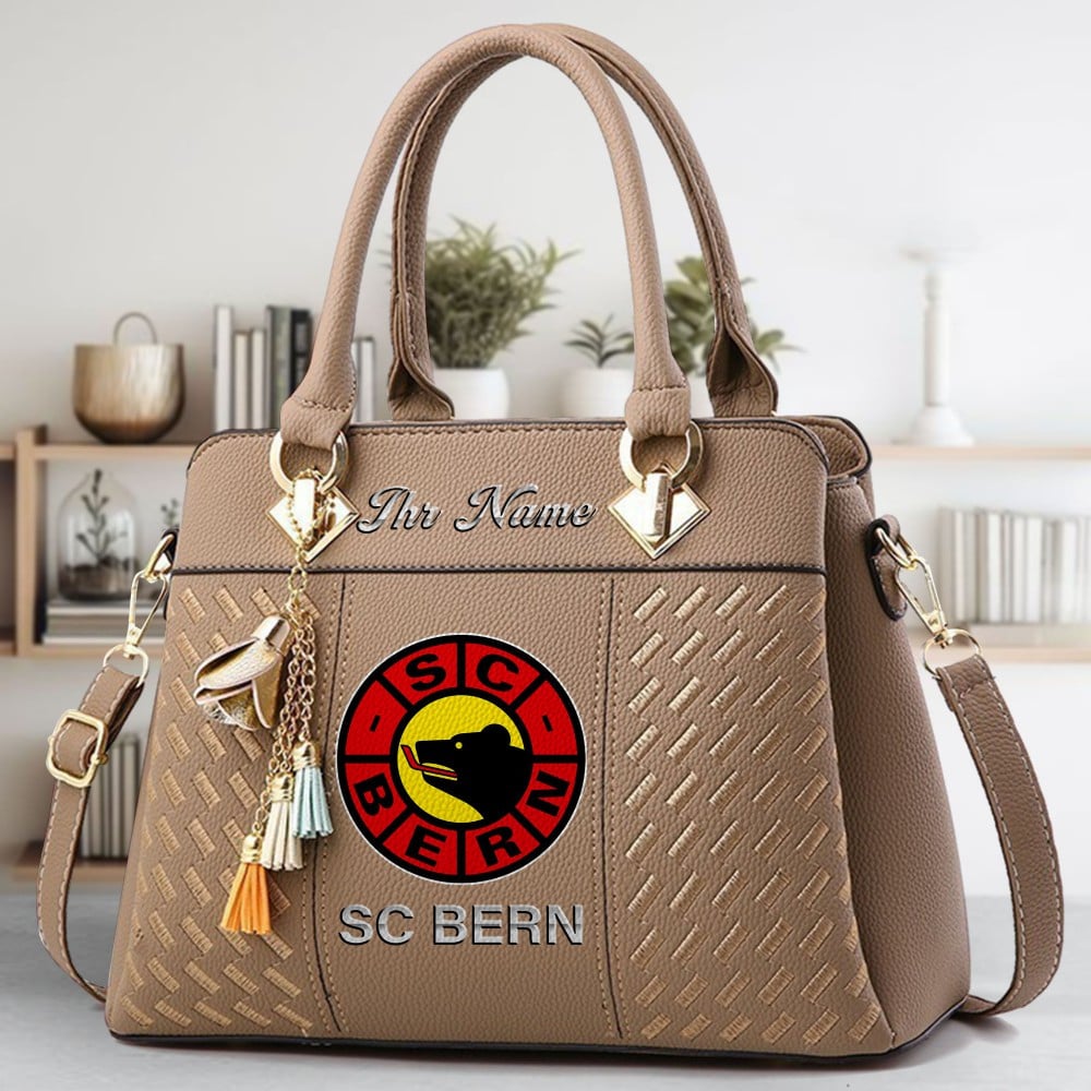 SC Bern Logo Crossbody Zip Hand Bag With Tassel Custom Name For Women - Image 3