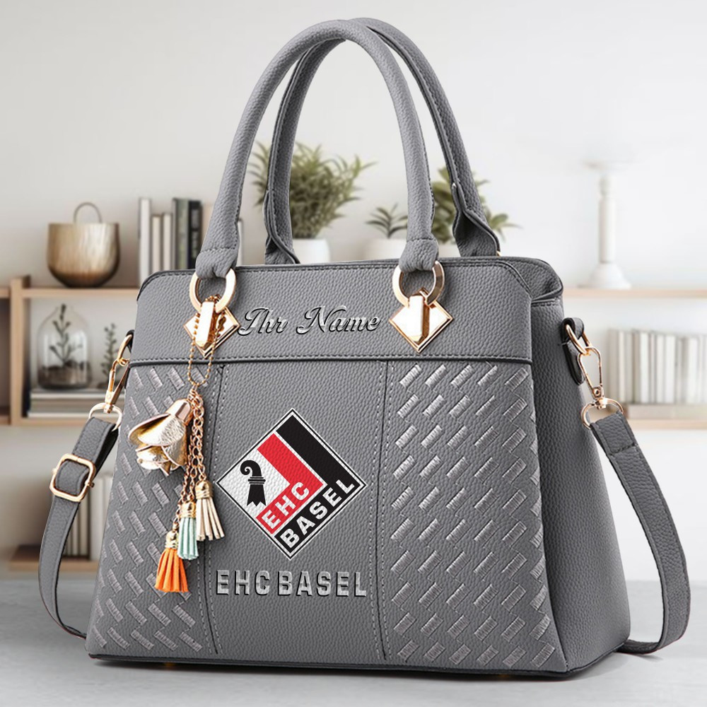 EHC Basel Logo Crossbody Zip Hand Bag With Tassel Custom Name For Women - Image 4