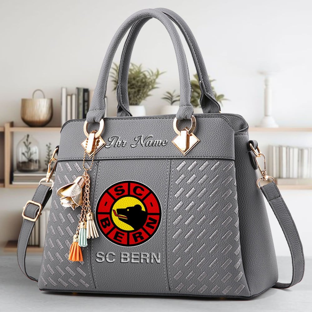 SC Bern Logo Crossbody Zip Hand Bag With Tassel Custom Name For Women - Image 4