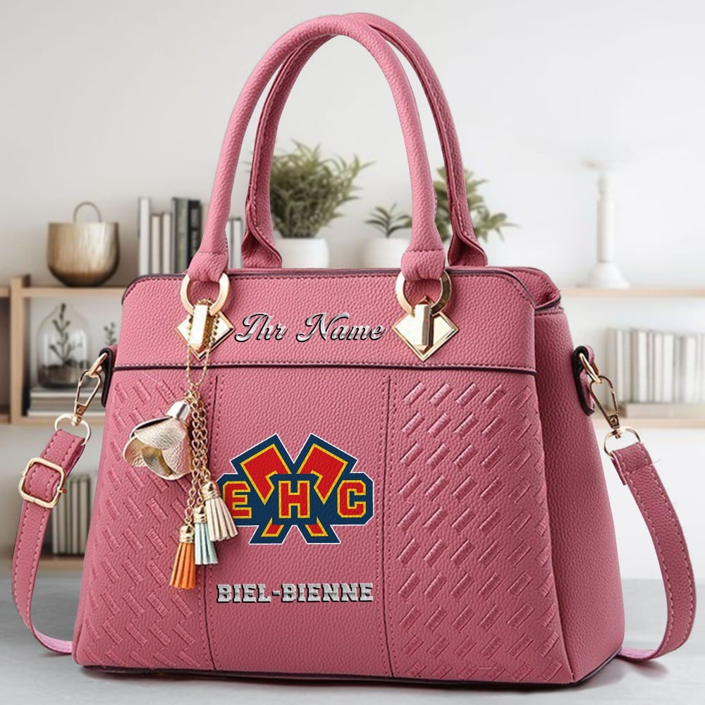 EHC Biel Logo Crossbody Zip Hand Bag With Tassel Custom Name For Women - Image 5