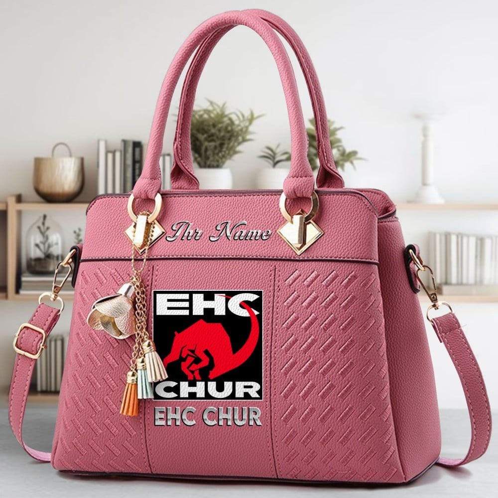 EHC Chur Logo Crossbody Zip Hand Bag With Tassel Custom Name For Women - Image 5