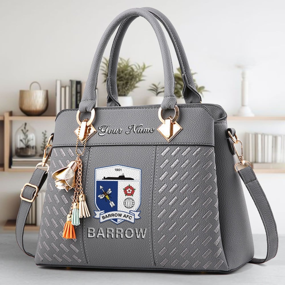 Barrow Logo Crossbody Zip Hand Bag With Tassel Custom Name For Women - Image 4