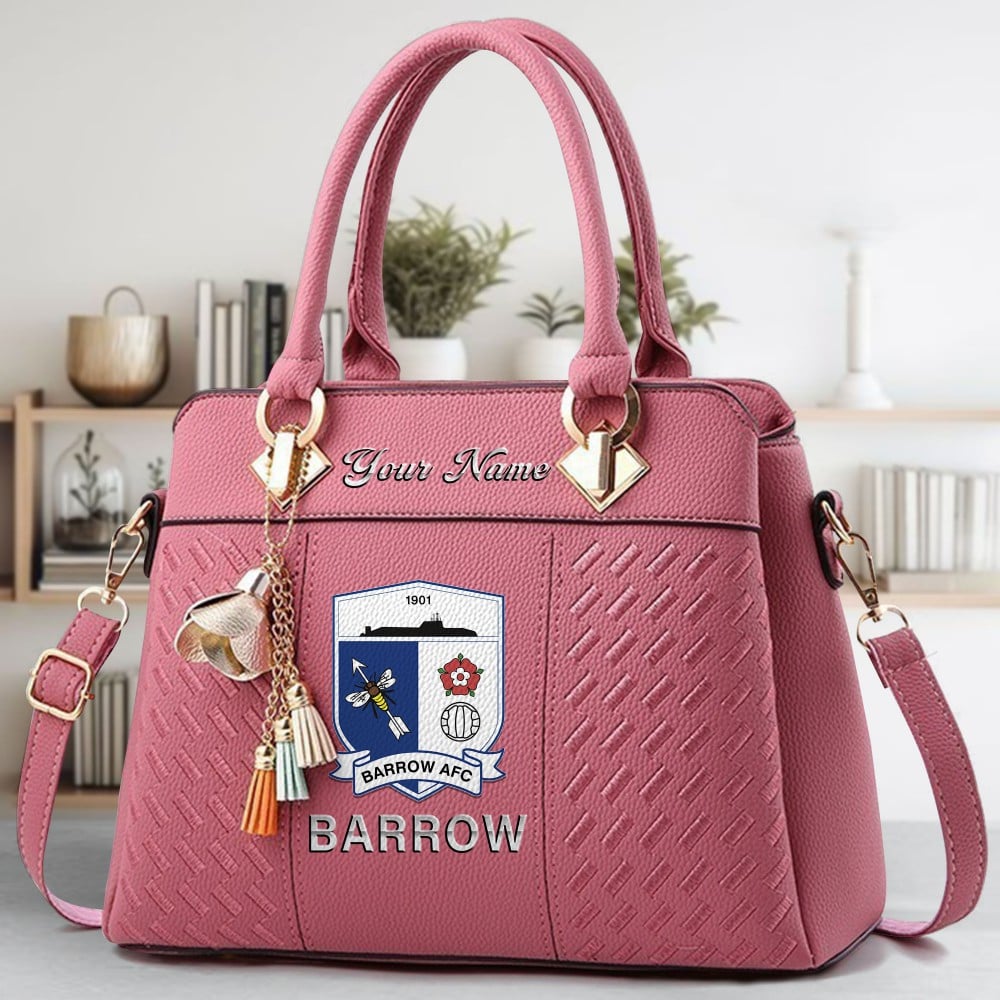 Barrow Logo Crossbody Zip Hand Bag With Tassel Custom Name For Women - Image 5