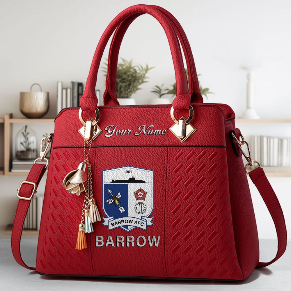 Barrow Logo Crossbody Zip Hand Bag With Tassel Custom Name For Women - Image 6