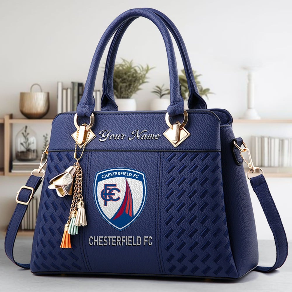 Chesterfield FC Logo Crossbody Zip Hand Bag With Tassel Custom Name For Women - Image 2
