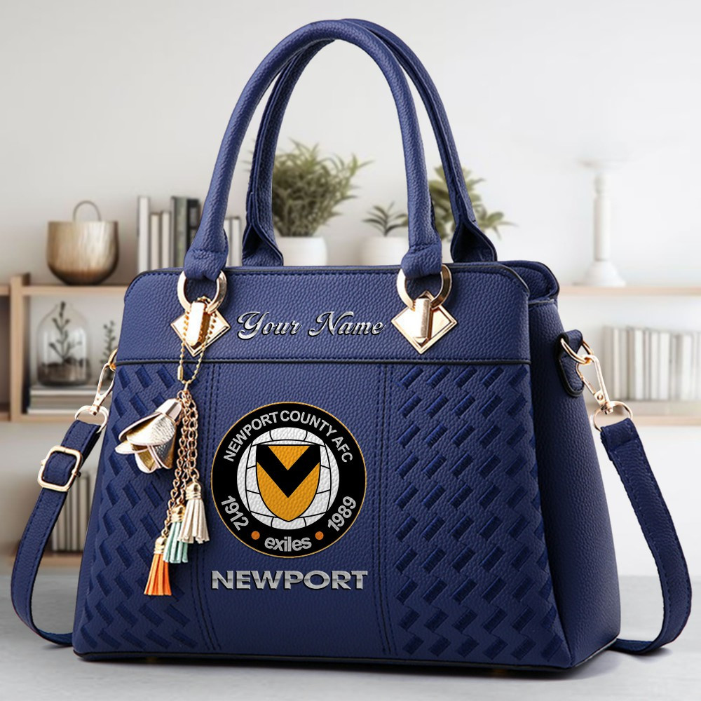 Newport Logo Crossbody Zip Hand Bag With Tassel Custom Name For Women - Image 2