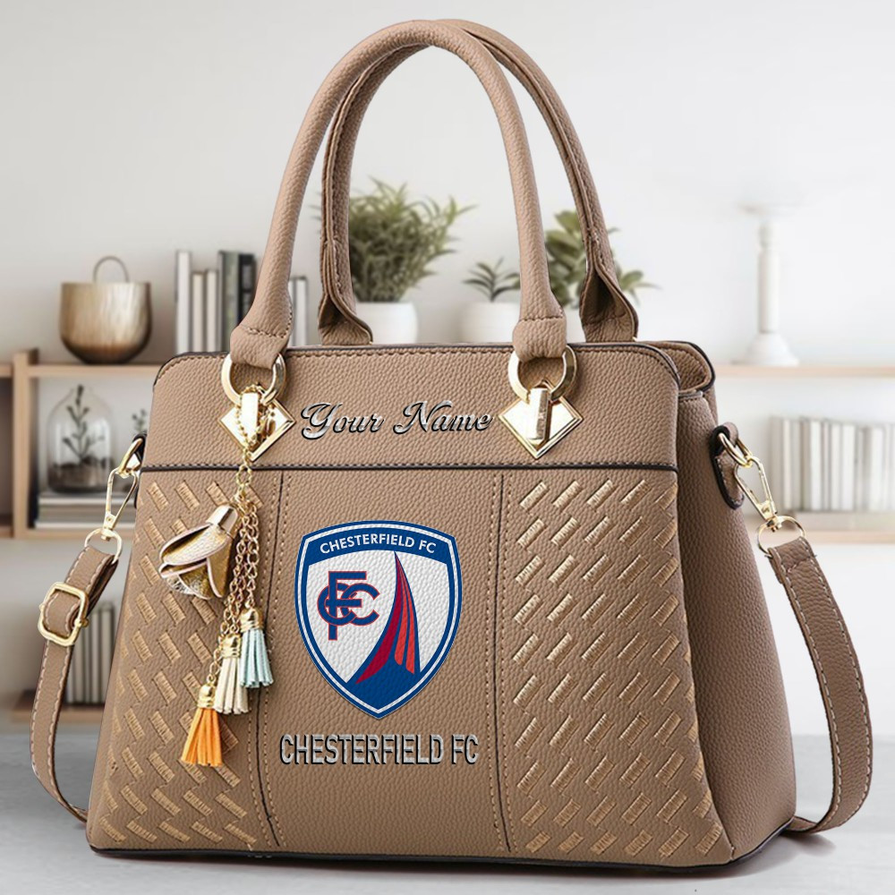 Chesterfield FC Logo Crossbody Zip Hand Bag With Tassel Custom Name For Women - Image 3