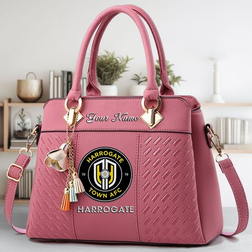Harrogate Logo Crossbody Zip Hand Bag With Tassel Custom Name For Women - Image 5