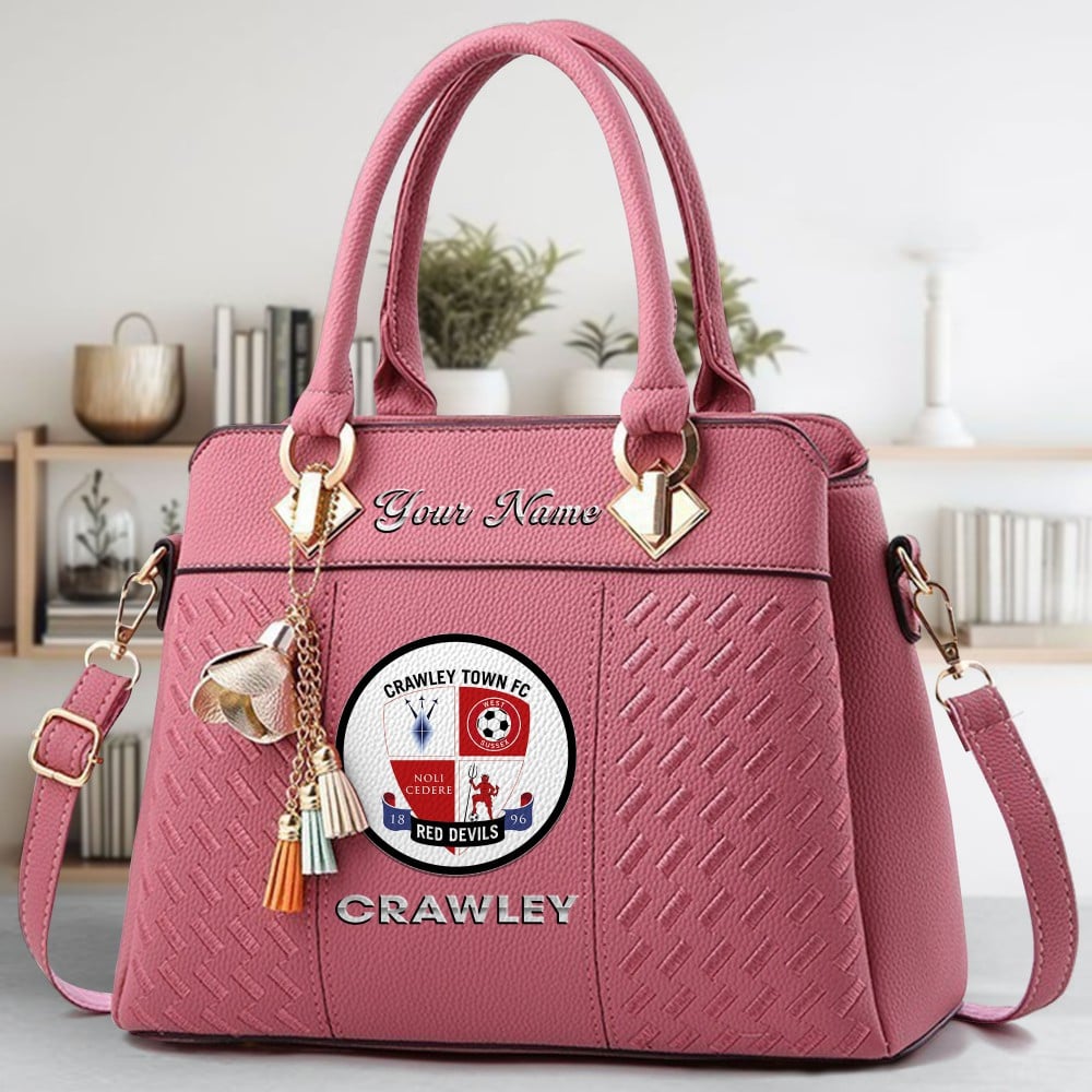 Crawley Logo Crossbody Zip Hand Bag With Tassel Custom Name For Women - Image 5