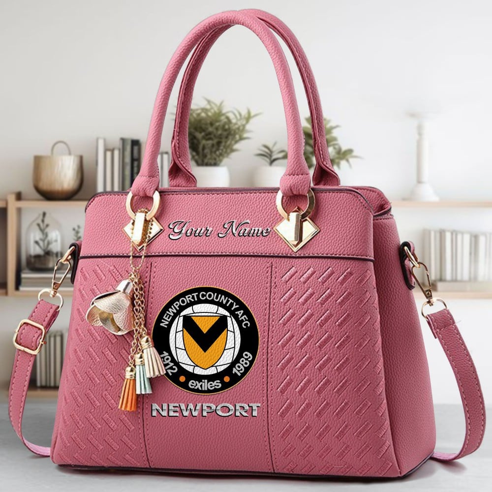 Newport Logo Crossbody Zip Hand Bag With Tassel Custom Name For Women - Image 5