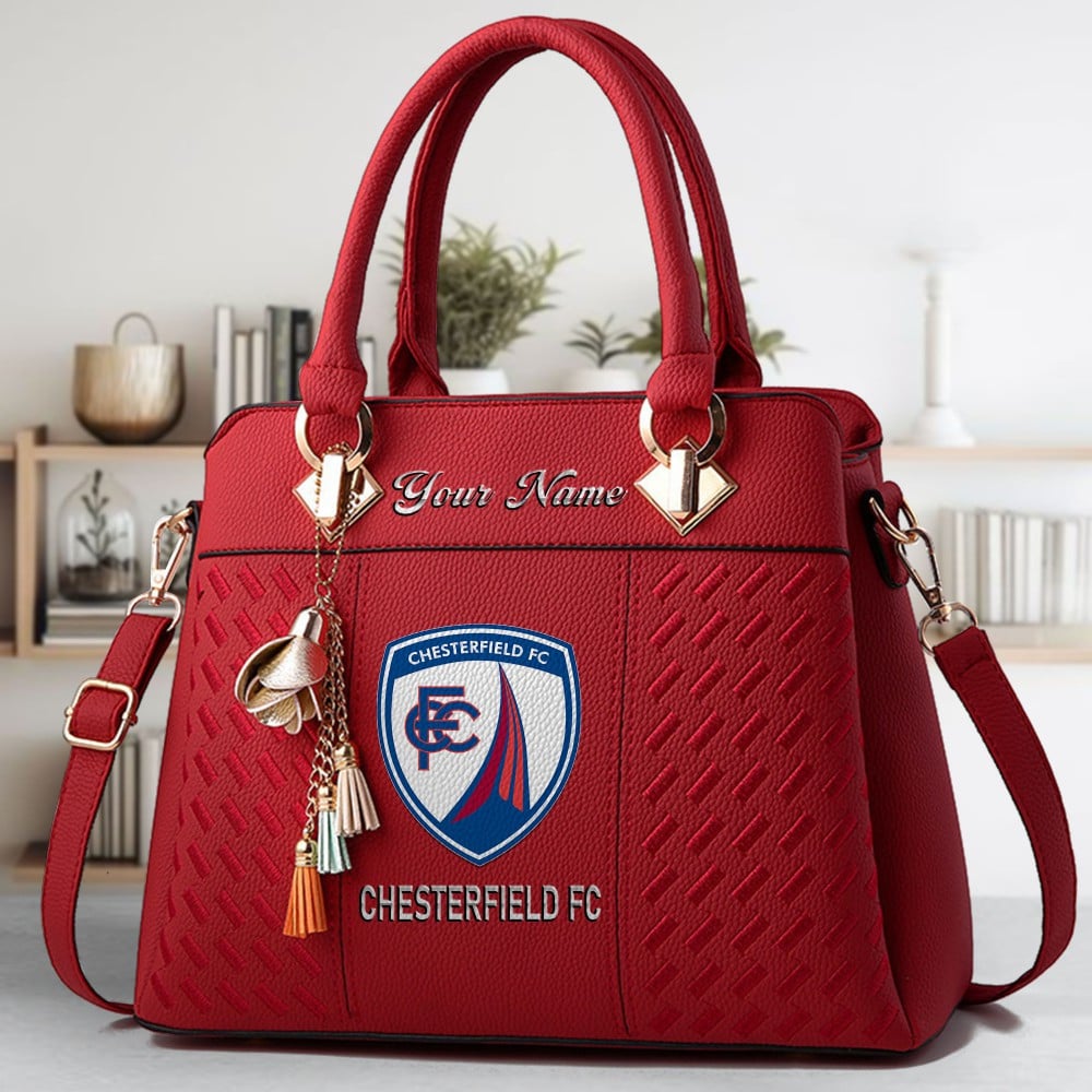 Chesterfield FC Logo Crossbody Zip Hand Bag With Tassel Custom Name For Women - Image 6