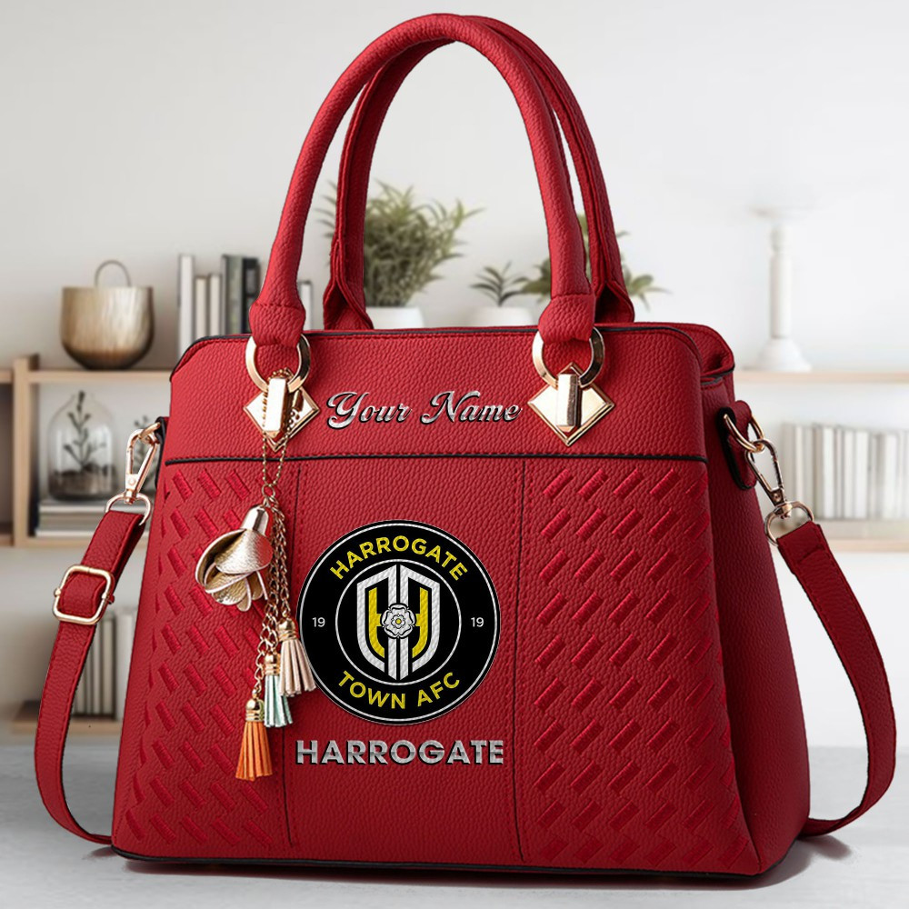 Harrogate Logo Crossbody Zip Hand Bag With Tassel Custom Name For Women - Image 6